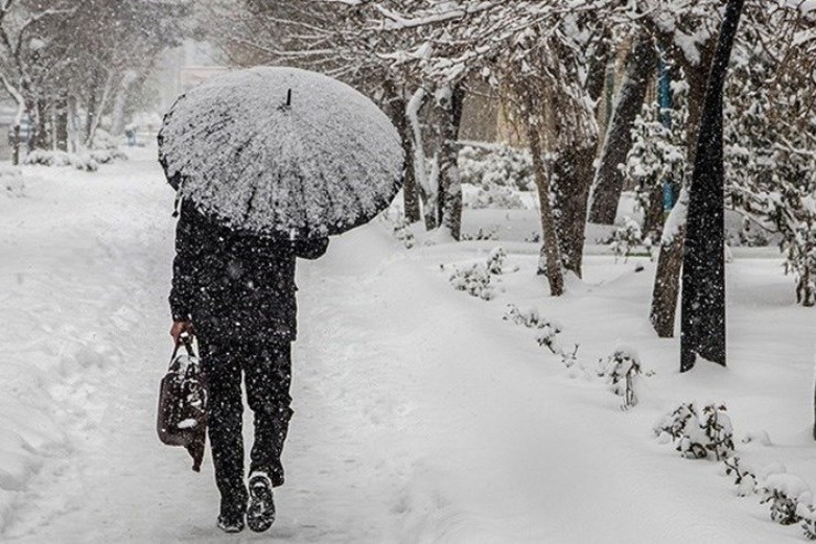 ادامه بارش باران و برف در سطح استان