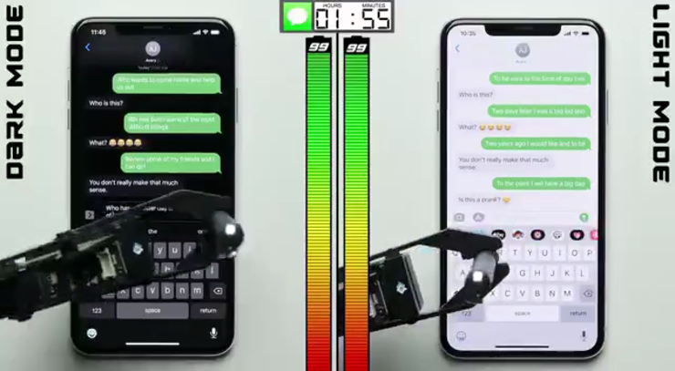 تفاوت مصرف باتری در دارک و لایت مود چقدر متفاوت است؟ + فیلم