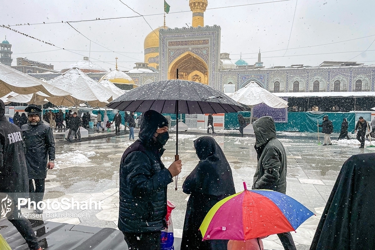 تداوم بارش باران و برف در خراسان رضوی | وضعیت هوای مشهد قابل‌قبول است (١٣بهمن‌ماه ١۴٠١)