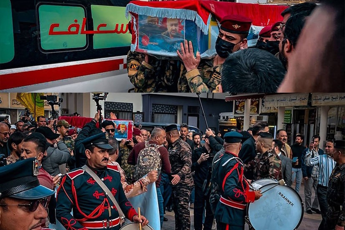 پیکر شهید سید رضی وارد نجف اشرف شد