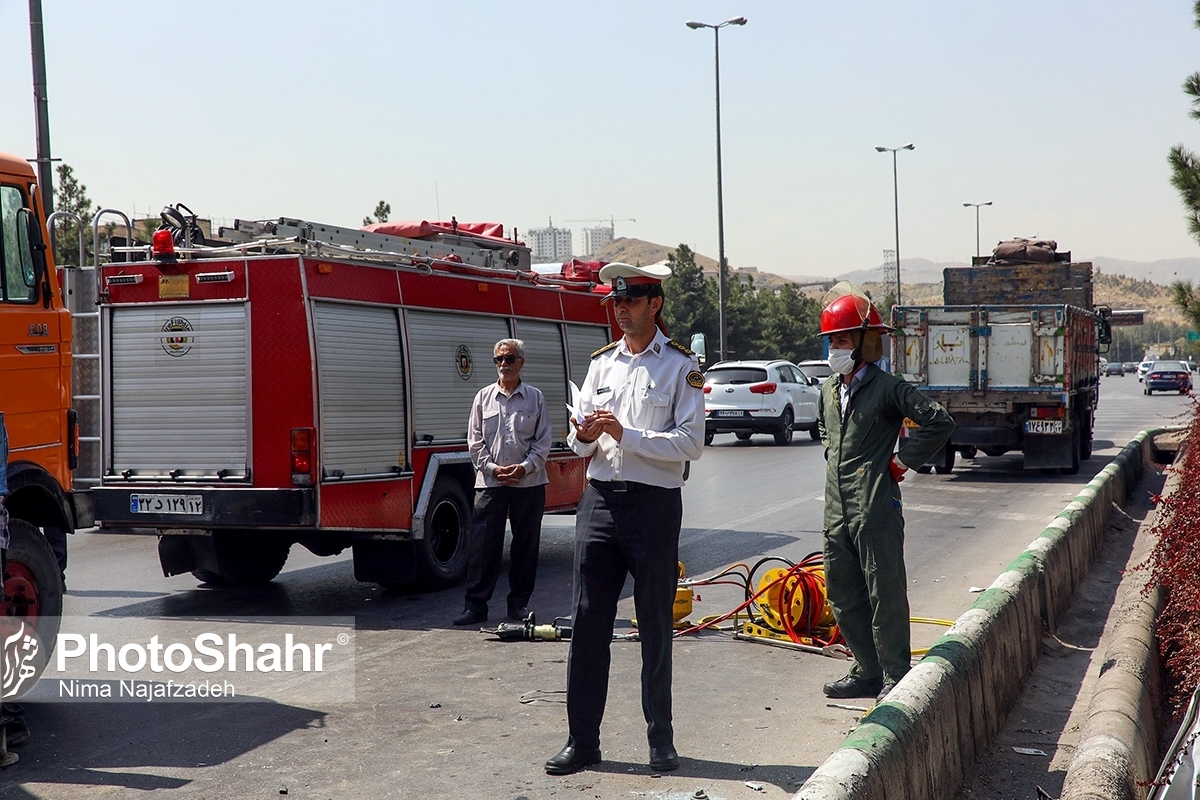 اعمال قانون ۲۵۶۵ فقره تخلفات حادثه‌ساز در مشهد | فوت یک عابرپیاده در بزرگراه پیامبر اعظم (۴ بهمن ۱۴۰۲)