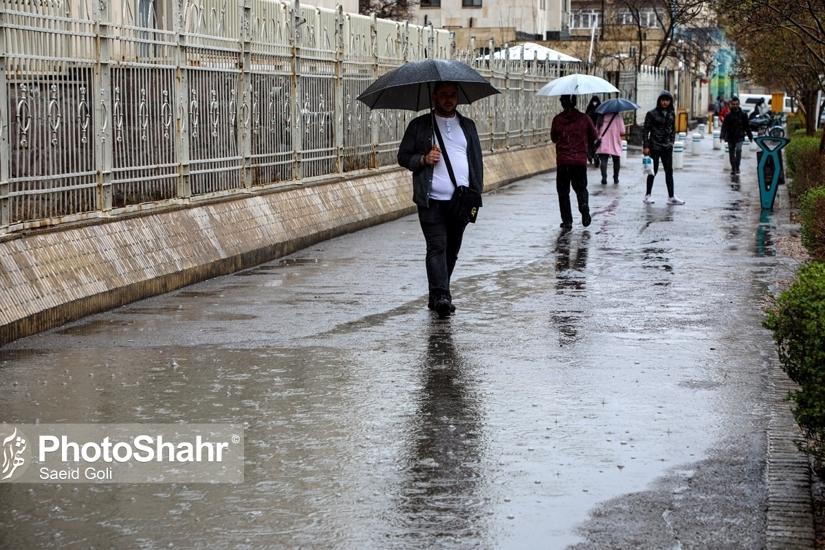 بارش باران در بیشتر مناطق خراسان رضوی (۱۸ اسفند ۱۴۰۲)