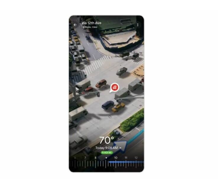 امکانات وسیع گوگل‌مپ جدید/ از پیش‌بینی ترافیک تا مشاهده سه‌بعدی مسیر/ عکس