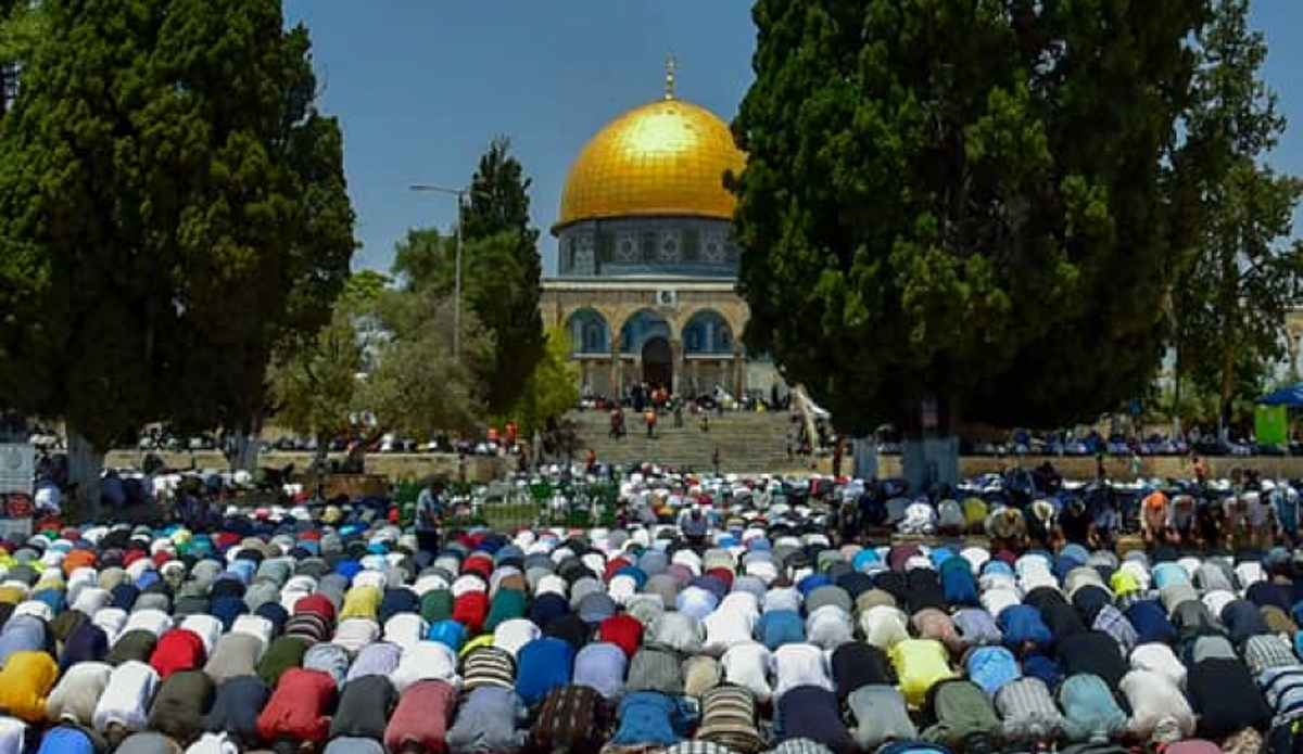 ویدئو | اقامه نماز عید قربان در مسجدالاقصی