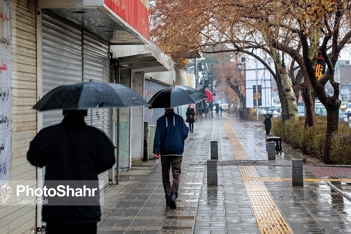 پیش‌بینی بارش‌های رگباری، کاهش دما و وزش باد برای خراسان‌رضوی (۲۲ خرداد ۱۴۰۳)