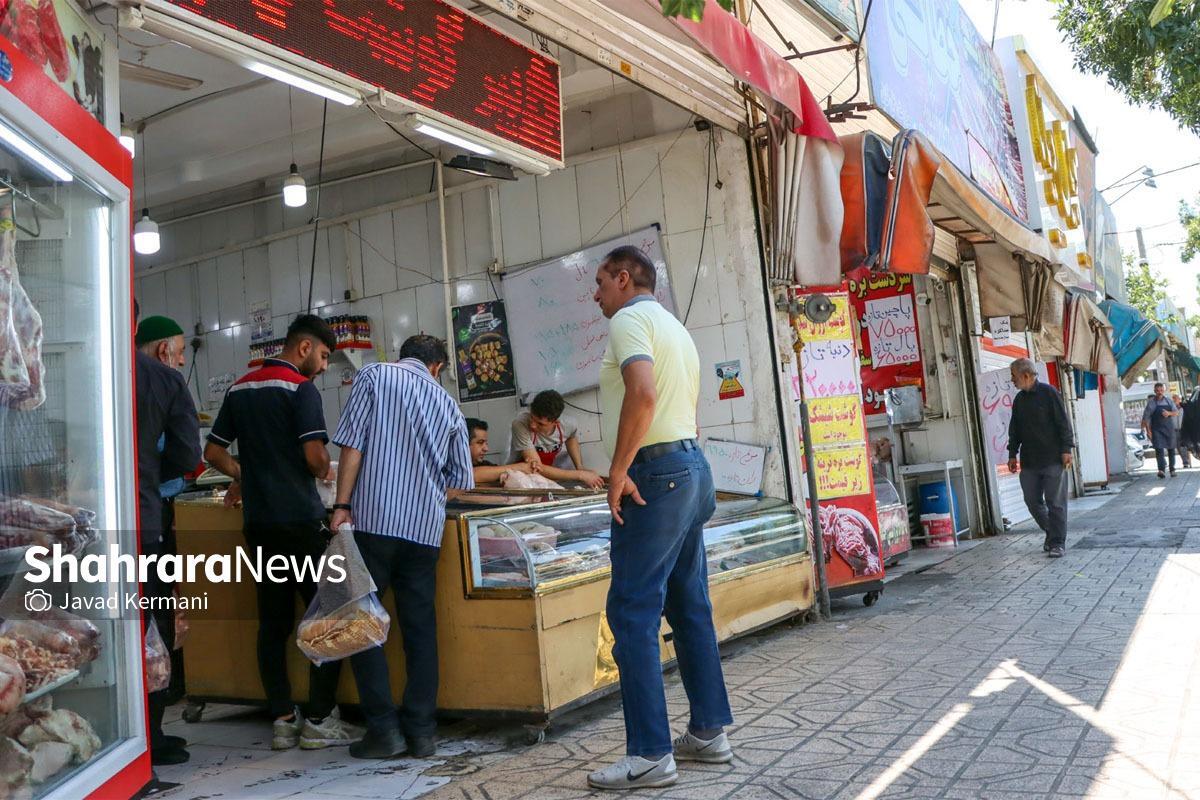 گلایه شهروندان از سرریز آلودگی‌ قصابی‌ها به پیاده رو خیابان آیت الله عبادی مشهد