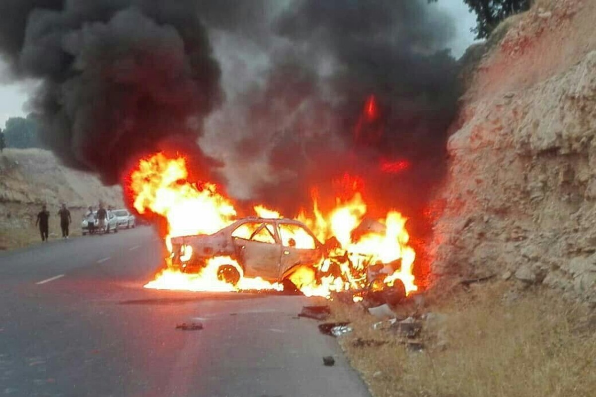 مرگ دردناک راننده خودرو ۴۰۵ در محور اسفراین بر اثر آتش گرفتن خودرو